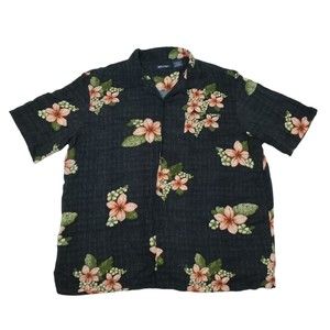 Puritan Men's‎ XL Hawaiian Shirt Floral Button Up Short Sleeve 100% Rayon